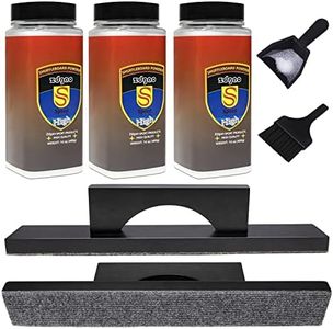 YDDS Shuffleboard Sand 3 Pack with Shuffleboard Brush - Shuffleboard Wax Powder Set for Shuffleboard Table + Shuffleboard Brush + Mini Dustpan and Brush