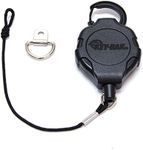 KEY-BAK MIC-BAK CB Radio Retractable Tether, 36" Kevlar Cord, 8" Nylon Attachment Loop, D-Ring Mount Included (0KR3-4A11)