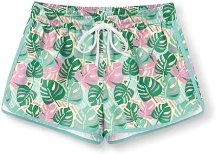 BesserBay Kids Summer Contrast Color Adjustable Drawstring Elastic Waist Board Shorts Active Soft Loose Fit Swimsuit Bottom Short 5-6 Years