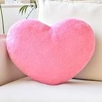 XVTRU Heart Pillow, Soft Peach Pink