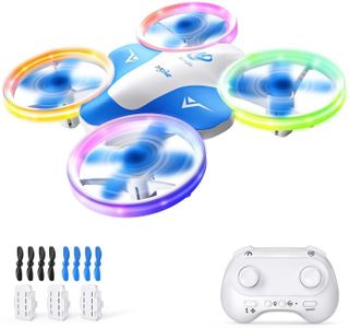 Korffe Mini drone pour enfants de 6 7 8 9 et 10 ans et plus, jouet avion télécommandé pour enfants et débutants avec lumières LED, idéal pour l'intérieur et l'extérieur, idéal pour garçons et filles