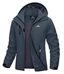 MAGCOMSEN Rain Jacket Women Waterproof Hill Walking Jacket Womens Lightweight Outdoor Windbreaker Jacket Cycling Jacket Women Ski Jacket Womens Grey Jackets