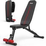 PASYOU Adjustable Weight Bench Press, Workout Bench For Home Gym Exercise, Foldable Flat Incline Decline Upright Bench Press for Full Body Workout Strength Training, 9 Levels Backrest Adjust Gym Exercise Benches