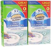 Scrubbing Bubbles Toilet Cleaning Gel Fresh, 2 Dispensers, 8 Refills, 48 Gel Stamps, 10.72oz