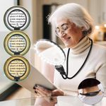 NZQXJXZ 10X Hands Free Magnifying Glass with Light, Adjustable Magnifying Glass for Reading Close Work, Flexible Gooseneck HD Large Magnifier for Books,Sewing Seniors (3 Lighting Modes)