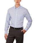 Tommy Hilfiger Men's Regular Fit Non Iron Mini Check, Empire Blue, 15.5/34-35