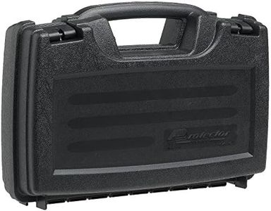 Plano Protector Series Single Pistol Case, Small, Black, Hunting Gun Case with Padlock Tabs and Foam Padding, Hard Plastic Pistol Case