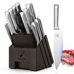 Knife Set,imarku 16 PCS High Carbon Japanese Stainless Steel Knife Sets for Kitchen with Block, Ultra Sharp Kitchen Knife Set with Sharpener Chef Knife Set, Dishwasher Safe—Father's Day Gift