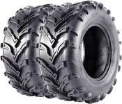 GarveeTech 25x10-12 6PR ATV Tires - All Terrain, Off-Road, UTV, Set of 2, Tubeless