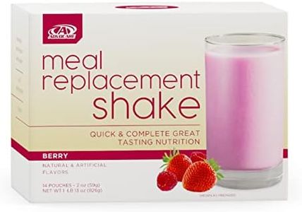 AdvoCare Meal Replacement Shake - Convenient, Delicious Shake Mix with Vitamins, Fiber & Protein - Contains Whey Protein, Oat Fiber, Biotin & More - Berry, 14 Pouches