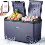 BODEGACOOLER 12 Volt Car Refrigerator, 79QT(75L) IPX4 Waterproof Electric Cooler, RV Car Fridge Dual Zone APP Control with 12/24V DC 110-240V AC, -4℉~68℉, Portable Freezer for Truck RV Camping,Travel