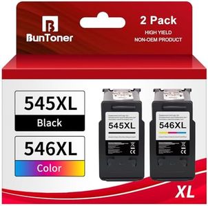 BunToner PG-545XL CL-546XL Cartuchos para Canon Pixma TS3150 TS3151 TS3351 TS3350 MG2550 MG2550S MG2950 MG3050 (1 Negro, 1 Color)