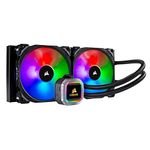 Corsair Hydro 115i RGB Platinum, Hydro Series, 280 mm Radiator (Dual ML PRO 140 mm RGB PWM Fans, Advanced RGB Lighting and Fan Control with Software) Liquid CPU Cooler, Black