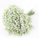 DEEMEI 15Pcs Artificial Babys Breath Flowers, Fake White Gypsophila Flowers Silk Real Touch Flowers Arrangements Wedding Decoration Table Centerpieces