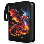 Trading Card Binder, 4 Pockets Card Holder, 55 Double Sided Removable Pages, 440 Card Sleeves, Toploader Binder, Portable Album Holder, Storage Box for Trading Cards