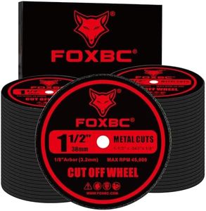 FOXBC 1-1/2 Inch Cut-Off Wheels, Rotary Cut-Off Discs for Metal, Plastic, Fiberglass Reinforced with 1/8" Arbor - 80 Pack