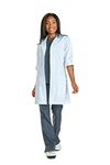 Reina ST2846 Stretch 34 inch Length White lab Coat with 3/4 Sleevess (M)