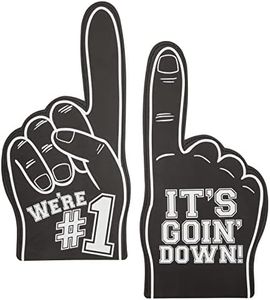 Okuna Outpost 2 Pack Foam Finger #1, It's Goin' Down, Sports Party Favors, Outdoor Essentials, Black (17.5 in)