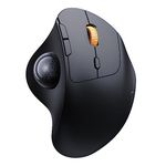 ProtoArc EM04 Trackball Mouse Wireless Bluetooth Mouse, Rechargeable Ergonomic Mouse with 5 Adjustable DPI, Thumb Control, 3 Device Connection, Smooth Tracking, for PC, iPad, Mac, Windows