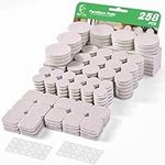 Felt Furniture Pads, 258 Pack, Self Adhesive Hardwood Floor Protectors, Easy Furniture Sliders for Chairs, Table, Bed... 222 Pcs Thick Pads + 36 Pcs Cabinet Bumpers