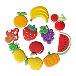 VLOOK Fridge Magnets for Toddlers Soft Rubber Safety Magnets for Kids Children Magnets Baby Magnetic Toys Educational Gift (Fruit)