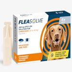 FleaSolve x 6 - Flea & Tick Treatment for Dogs 20-40kg - Spot On Flea and Tick Treatment for Large Sized Dogs - 6 Pipettes.