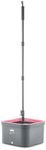Swan x Lynsey SWFC1002QOCN Turbo Spin Mop with Rinse and Wring 360° Spin Cycle, Two 2.5L Water Tanks, Collapsible Handle, Microfibre Pad and Machine Washable Heads, Pink and Grey