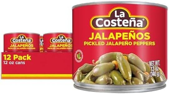 La Costeña Whole Pickled Jalapeño Peppers, 12 Ounce Cans (Pack of 12)