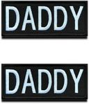 2 Pcs Tactical Daddy Dad Patches, Family Patch for Dad, Hook and Loop Embroidery Fastener Patch for Hats, Coats, Clothes,Diaper Bags, Lunch Bags,Family Outdoor Travel Tags