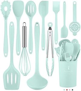 Kitchen Utensils Set-12 Pieces Silicone Cooking Utensils Set (Dishwasher Safe) 392°F Heat Resistant Spatula Set,Kitchen Utensil Set for Nonstick Cookware,Best Kitchen Tools with Holder