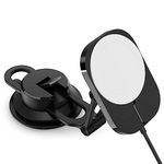 Spigen for MagSafe Dashboard & Windshield Car Mobile Holder with Wireless Charging 15W, Compatible with MagSafe(MFM Certified) and Pixelsnap for iPhone 17/16/15/14/13/12, Pixel 10 Series - Black