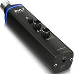 Pyle Microphone XLR-to-USB Signal Adapter - Universal Plug and Play XLR Mic to PC Adaptor for Digital Recording w/Mix Audio Control, +48V Phantom Power, Headphone Volume, USB Cable - PDUSBPP10