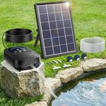 Biling 4W Solar Pond Aerator with 2200 mAh Battery for Small Koi Fish Pond