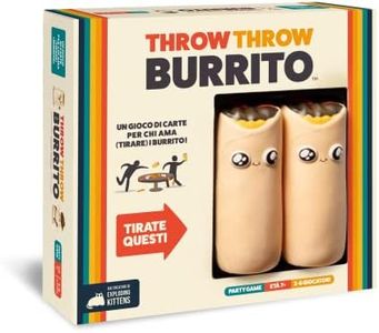 Asmodee - Throw Throw Burrito - Divertente Gioco da Tavolo, con Due Burrito Squishy, 7+ Anni, 2-6 Giocatori, Edizione in Italiano