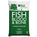 Elixir Gardens Bumper Crop Blood Fish & Bone Fertiliser | 500g-25kg Weights Available in Bags & Tubs | 25kg Polythene Bag | Treats over 350 sq.m