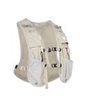 TEGO Pacer Trail Hydration Vest | Hydration Pack for Running & Hiking | Adjustable Running Vest with Storage, Reservoir Pouch & Reflective Details | Compatible with Soft Flasks & 2L Bladder (Beige)