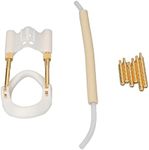 Men Bracket Stretcher Kit, Men Bracket Stretcher Tool Adjust Size Stretcher Training Massage Male Bracket Kit (White Gold)