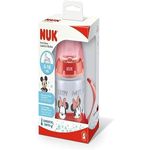 NUK First Choice Learner Cup Sippy Cup | 6-18 Months | Temperature Control | Leak-Proof Silicone Spout | Anti-Colic Vent | BPA-Free | 150ml | Disney Minnie Mouse (Red)