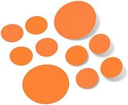 Set of 30 Vinyl Wall Decals - Assorted Polka Dots Stickers - Removable Adhesive Safe on Smooth or Textured Walls Round Circles Bathroom Classroom Kids Room Nursery Decor (Orange)