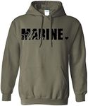 zerogravitee Marine Mom Hooded Sweatshirt in Military Green - X-Large