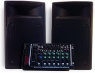 Nady ACCESS PSS-300 Portable PA System with 8-Channel Mixer, Dual 150-Watt RMS Class D Amplifiers and Full Range Speakers