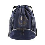 Youth Soccer Bag, Soccer Backpack Boys Girls, Drawstring Basketball Football Volleyball Backpack, Large Capacity Sports Bag, Dark Blue, Leisure