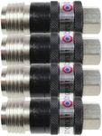 Coilhose Pneumatics 150USE 5-in-1 Automatic Safety Exhaust Coupler, 1/4" Body Size, 1/4" Female NPT (4 Pack)