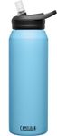 CamelBak Eddy+ Water Bottle with Straw 32oz - Insulated Stainless Steel, Nordic Blue