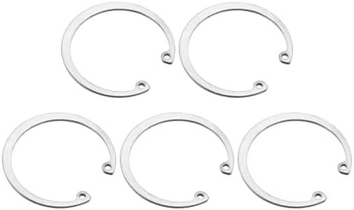 uxcell 5Pcs 55mm Internal Retaining Ring Circlip, 304 Stainless Steel Internal Circlip Snap Rings C-Clips for Grooved Shafts Studs, Silver Tone