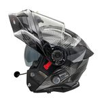 ViPER RS-V121 v8 Blinc4 Bluetooth Modular Flip Front Motorbike Helmet | ECE 22.06 | Dual Visor Pinlock Ready Adventure Touring Motorcycle Helmets (Carbone, XL)