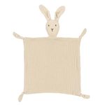 ZIGJOY Baby Security Blanket Muslin Lovey Blanket,100% Soft Organic Cotton Bunny for Baby Newborn Toddler Boy Girl Unisex Gift Khaki