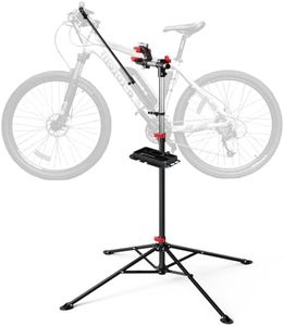 vounot Support de Réparation Vélo Pied d’Atelier Hauteur Réglable pince Rotative 360° avec Plateau à Outils Magnétique Pour tous les Types de Vélos Charge Stand de Réparation Max 30kg