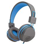 JLab JBuddies Studio Kids Headphones Wired - On-Ear Childrens Headphones for Boys & Girls, Volume Limited Kids Earphones with Microphone, Noise Isolation, Adjustable Child Headphones, Blue