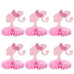 ZHUOWEISM 6 PCS Pink Girl Party Decorations Princess Girl Honeycomb Table Centerpiece Baby Shower Princess Table Toppers Honeycomb Centerpieces for Kids Girls Birthday Party Table Decorations Supplies